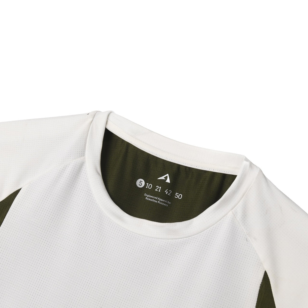 ARCHE CORTE RUNNING JERSEY WOMEN'S WHITE-OLIVE SHORT SLEEVE