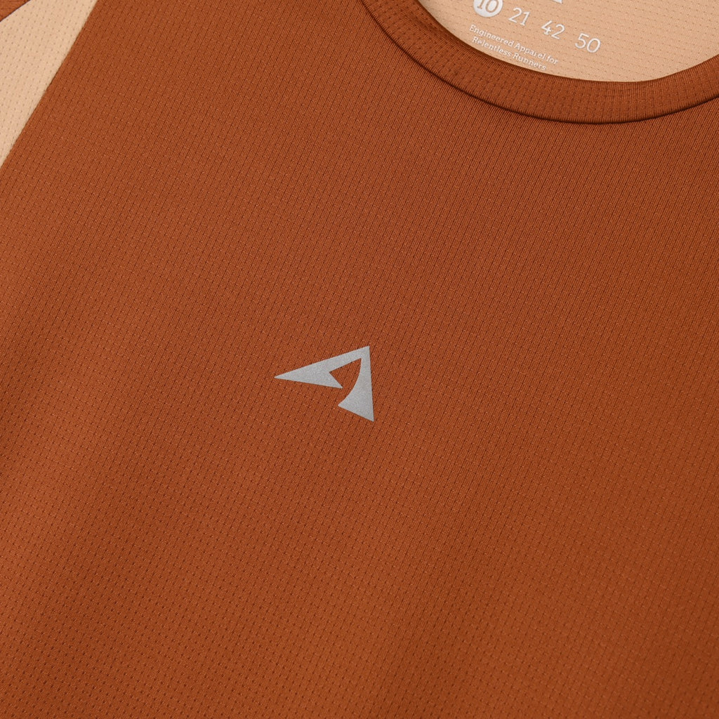ARCHE CORTE RUNNING JERSEY WOMEN'S TERRACOTTA-CREAM SHORT SLEEVE