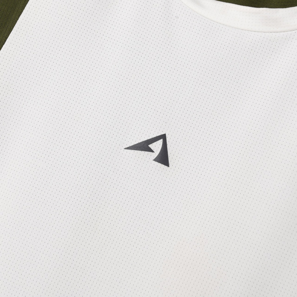 ARCHE CORTE RUNNING JERSEY WOMEN'S WHITE-OLIVE SHORT SLEEVE