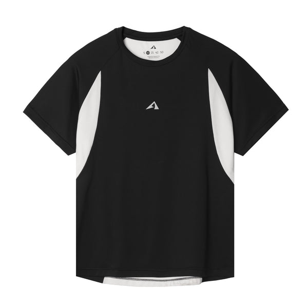 ARCHE CORTE RUNNING JERSEY WOMEN'S BLACK-WHITE SHORT SLEEVE