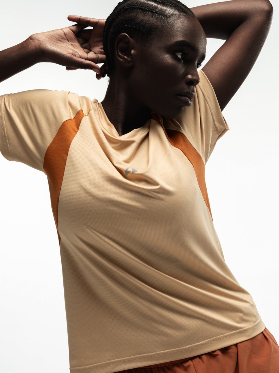 ARCHE CORTE RUNNING JERSEY WOMEN'S CREAM-TERRACOTTA SHORT SLEEVE